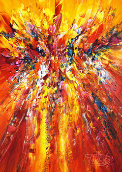 Yellow Red Abstraction M 1 Peter Nottrott