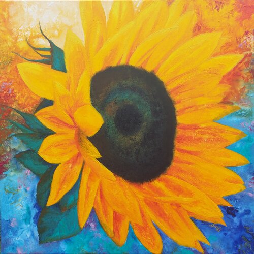 SUNFLOWER by Silvie Koristkova (2022) : Painting Acrylic on Canvas ...