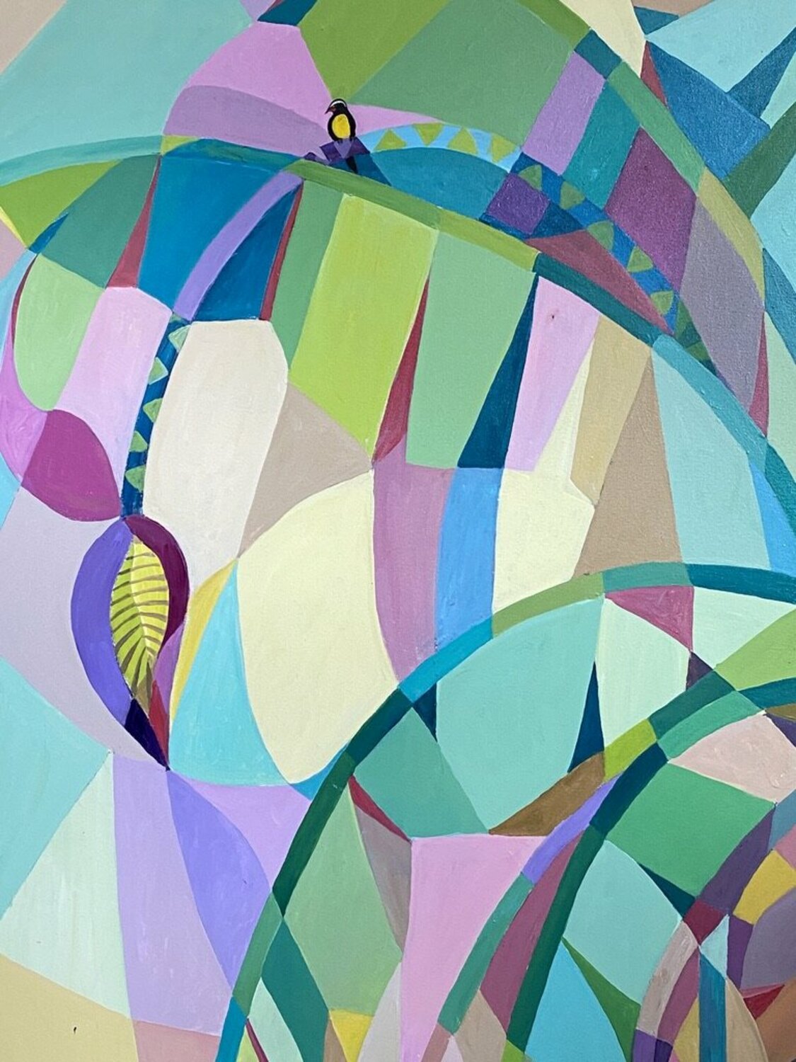 Yellow bird, up high in banana tree... by Gilly (2020