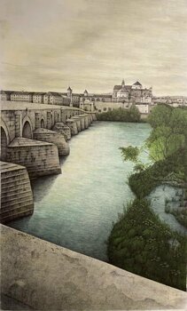 Vista de la Mezquitade Córdoba desde el puente romano Vicente Raúl Fernández Román