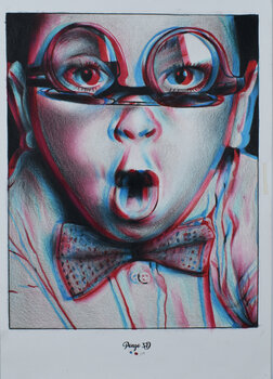 3D bambino con gli occhiali Pongo 3D