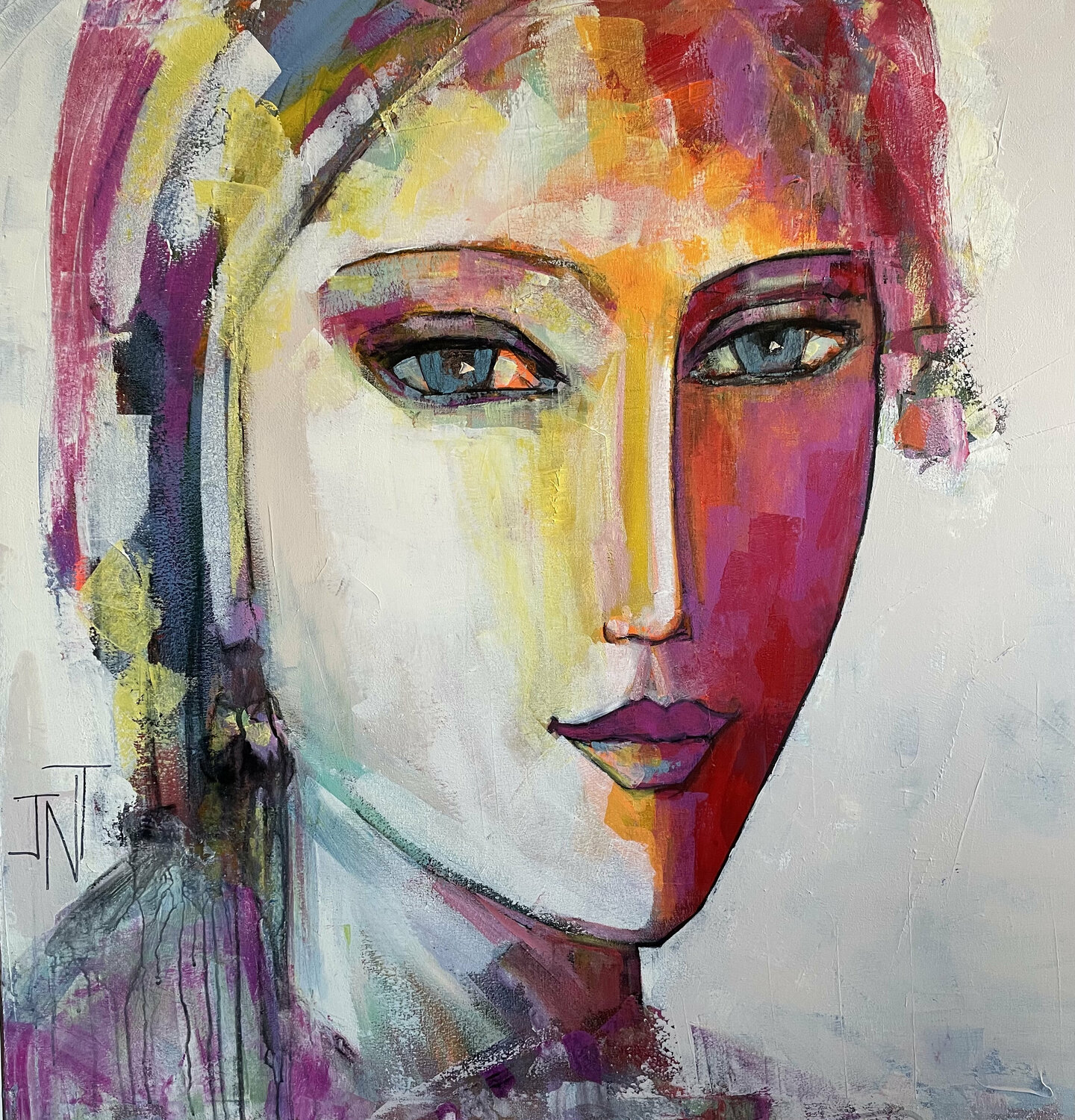 Compassion by Joëlle Troussier (2021) : Painting Acrylic, Oil on Canvas ...