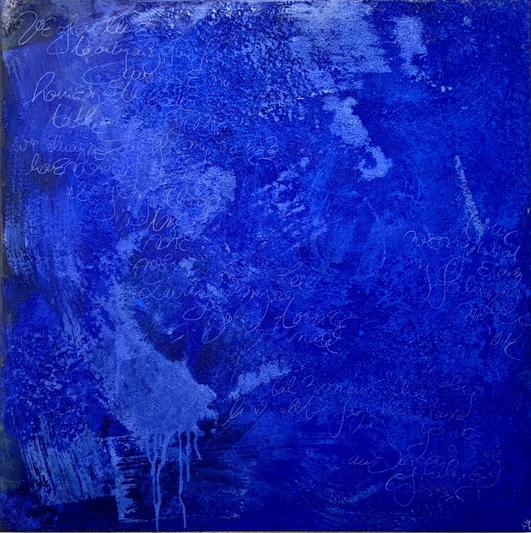 Aqua-Blue by Isabel Kleinert (2021) : Painting Acrylic, Watercolor on ...