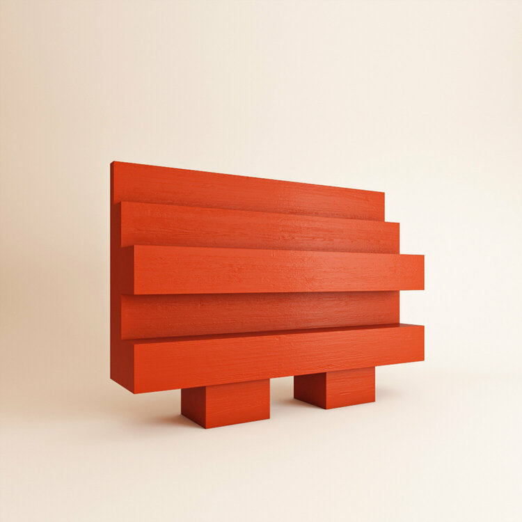 Red Bookcase by Rejo Studio by Rejo Studio (2020) Storage Wood SINGULART