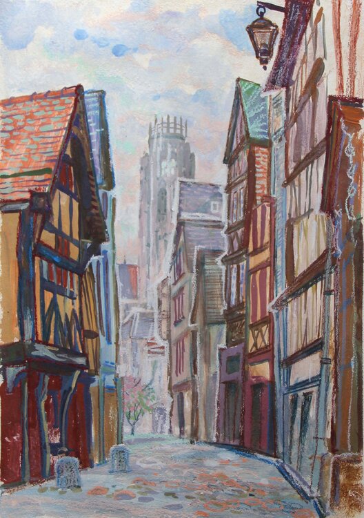 Street in Rouen / Ruelle à Rouen de Olga KataevaRochford (2014