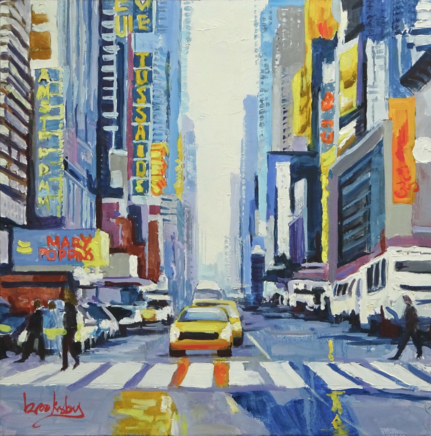 Midtown Blur by Angie Brooksby-Arcangioli (N.D) : Painting Oil on ...