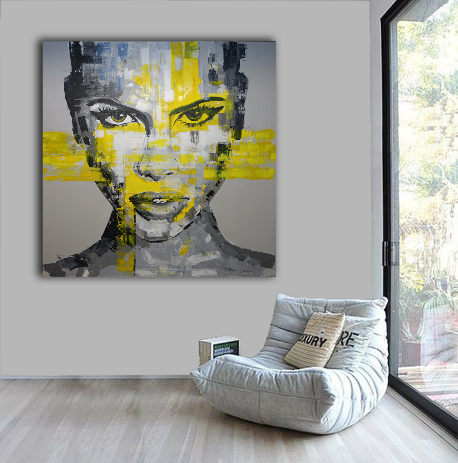 Yellow Face by Wojtek Babski (2020) : Painting Acrylic on Canvas ...