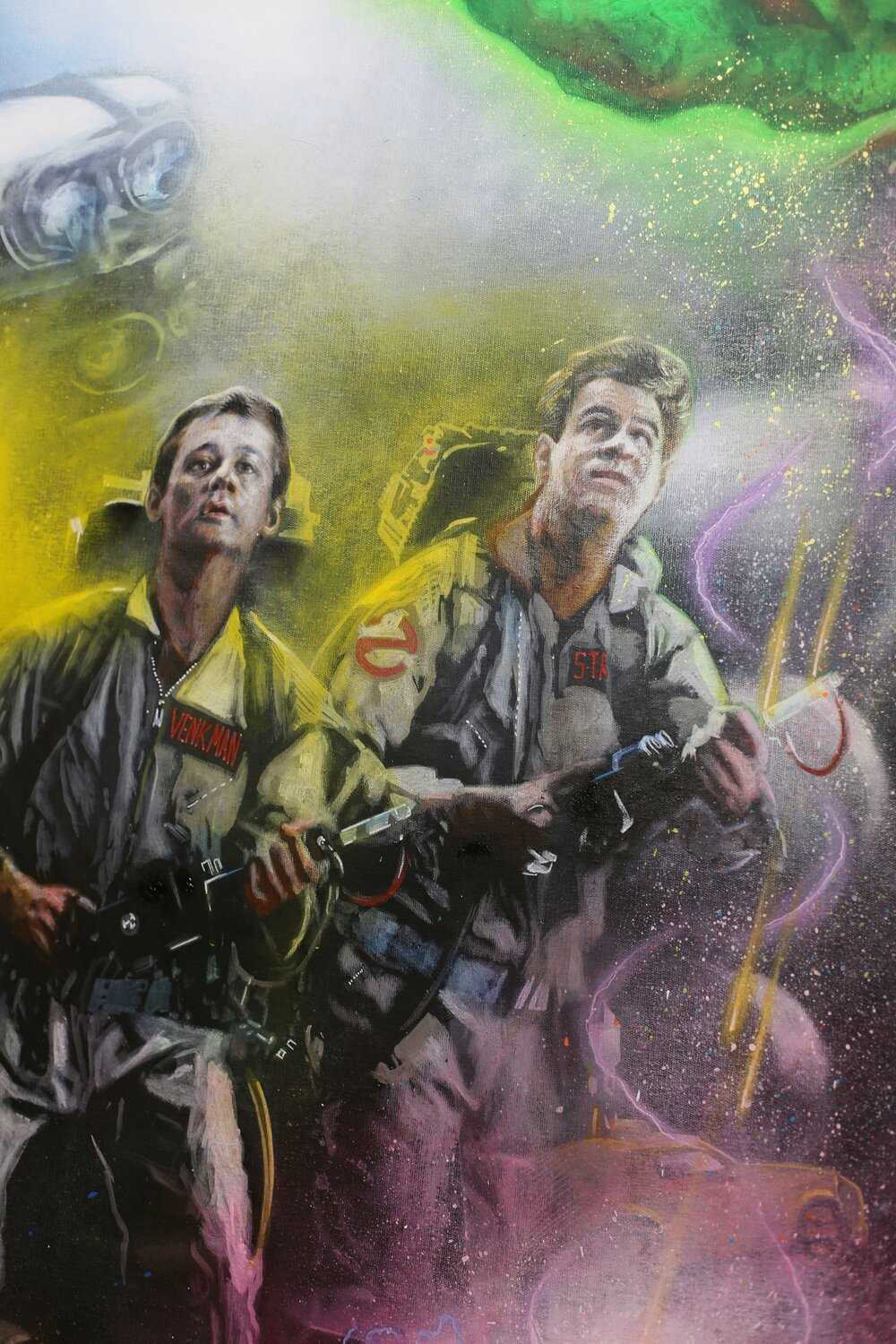 Ghostbusters, Slimer, Stay Puft Marshmallow Man and Ecto1 by Michael