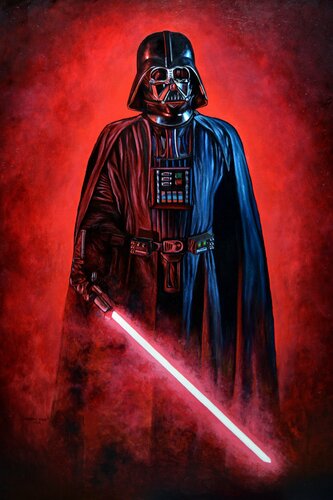 Vader darthvader star george lucas skywalker luke by Andrew King : Painting Oil on Canvas - SINGULART