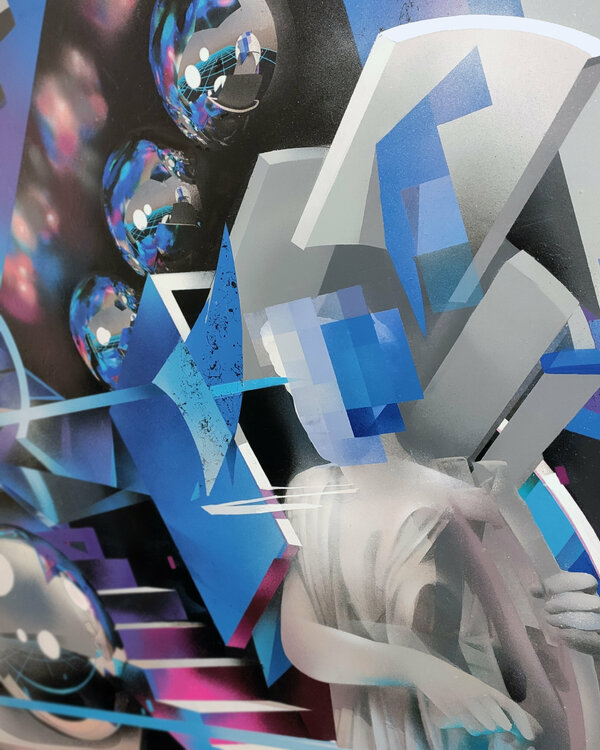 Cut Copy Paste VI by Bond Truluv (2021) Other media Acrylic, Spray