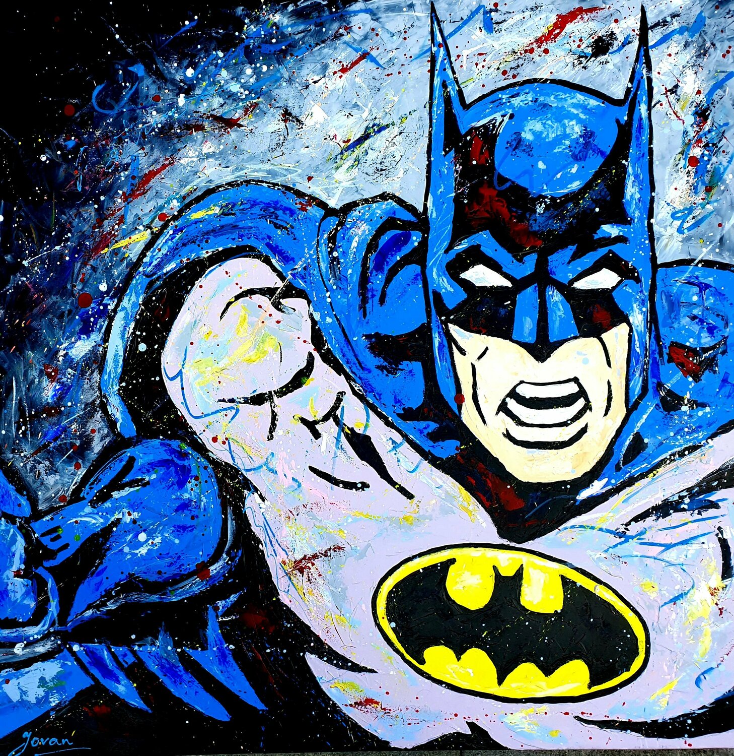 Batman by Jovan Srijemac (2020) : Painting Acrylic on Canvas - SINGULART
