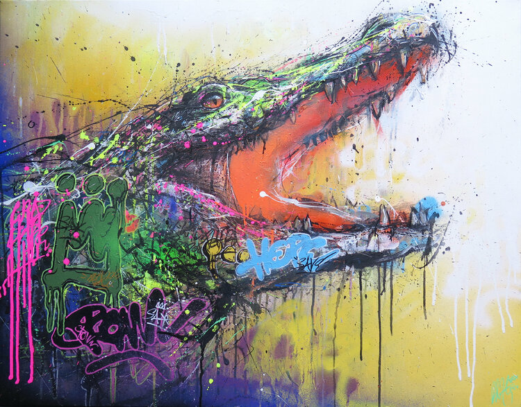 crocodile painting