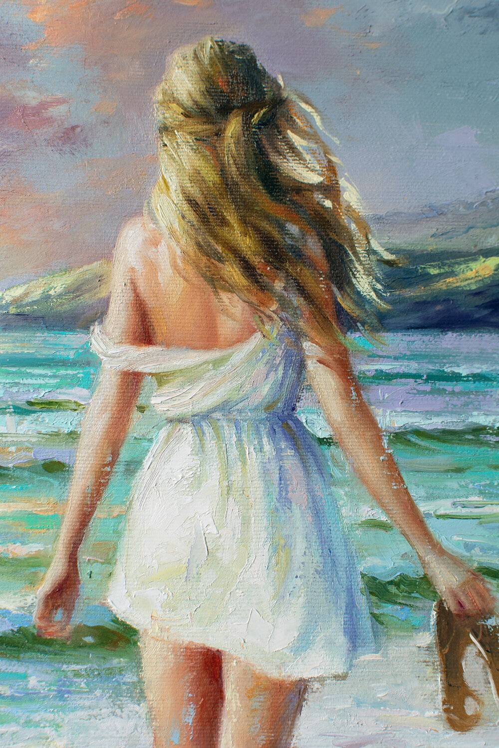1000px x 1500px - EVENING WALK BY THE SEA by Yaroslav Sobol (Modern Impressionistic  Figurative Oil painting of a Woman in Romantic Sea Landscape Girl Model  Beach scene Gift Home Decor) by Yaroslav Sobol (2020) :