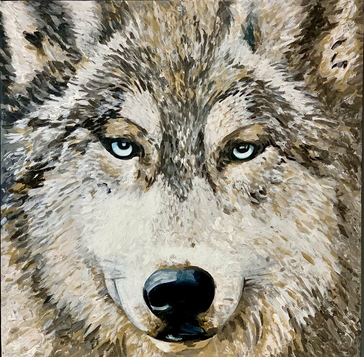 MEXICAN WOLF by Fernando Rascón (2020) : Painting Acrylic, Oil on ...