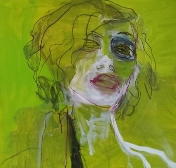 Grünes Portrait Barbara Kroll