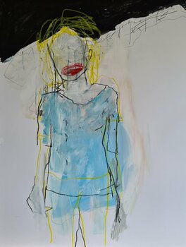 Mädchen in hellblau Barbara Kroll