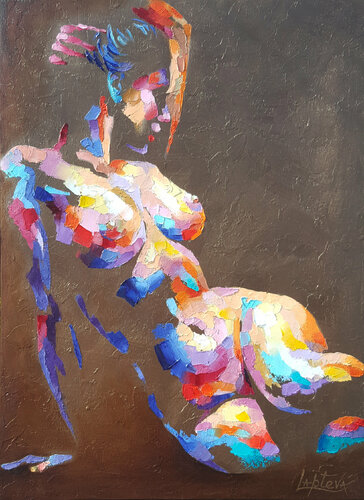 Message Of Love Painting Nude Woman By Viktoria Lapteva Painting Oil On Canvas