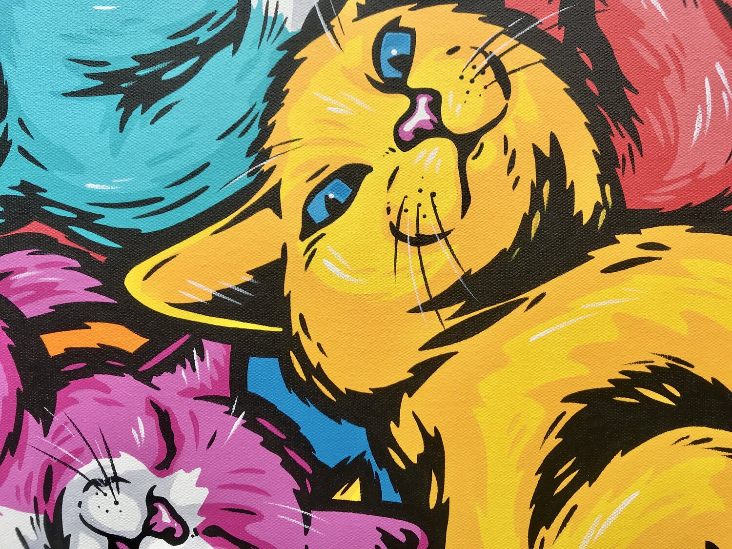 Jellybean Cats by Jamie Lee (2022) : Painting Acrylic on Canvas - SINGULART