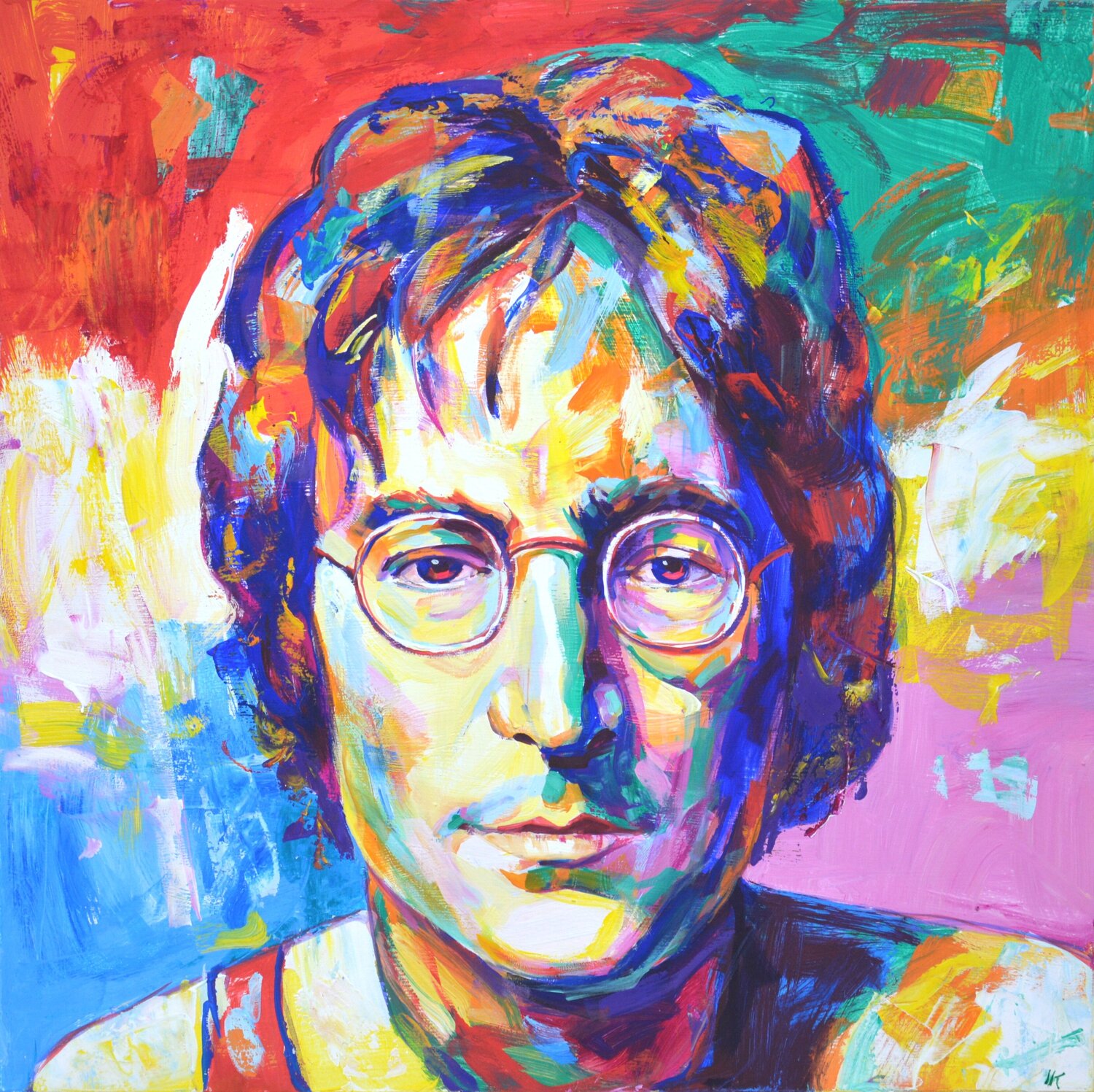 John Lennon By Iryna Kastsova 2022 Painting Acrylic On Canvas   1642795 5f61d7202305ae421c3ac57684550210 