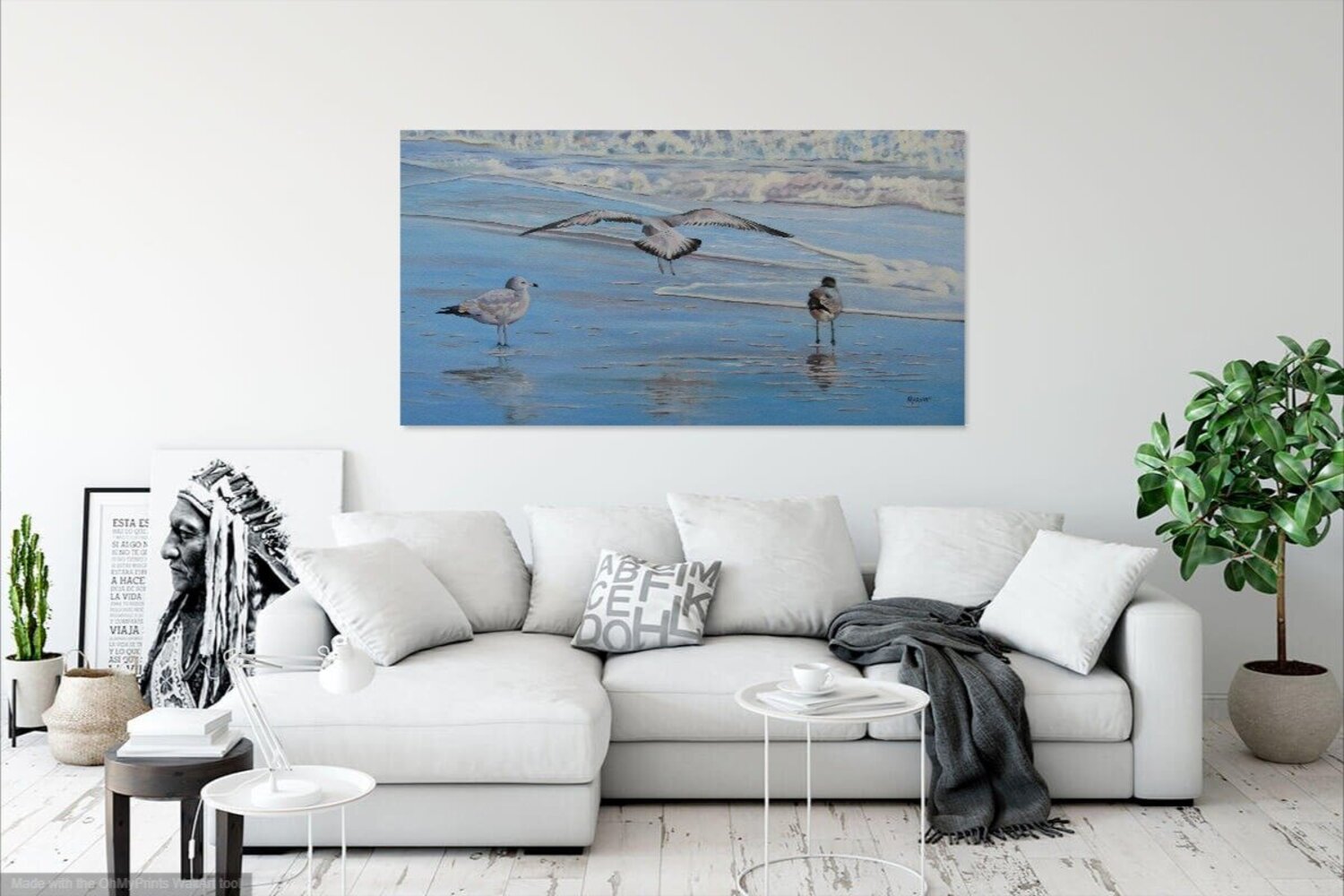 Seagulls On Myrtle Beach XI by Janette Marvin (2021) : Painting Oil on ...