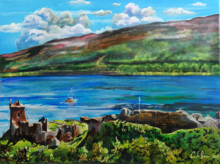 Details about   Loch Ness Scotland Exclusive Canvas Print Wall Art Watercolour Painting Gift 
