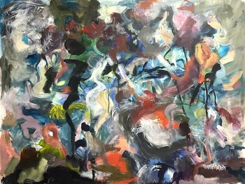 Living in a World of Fake Idiots - DeKooning Style Marie Manon Corbeil