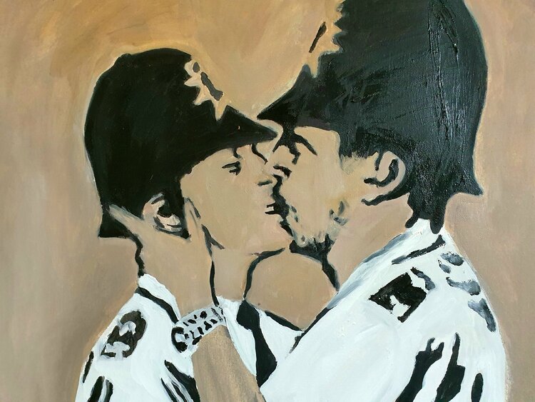 Mighty Jaxx-Banksy Kissing Coppers castiello.com