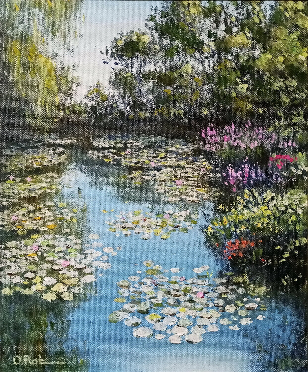 Pond in Giverny by Oleh Rak (2019) : Painting Oil on Canvas - SINGULART