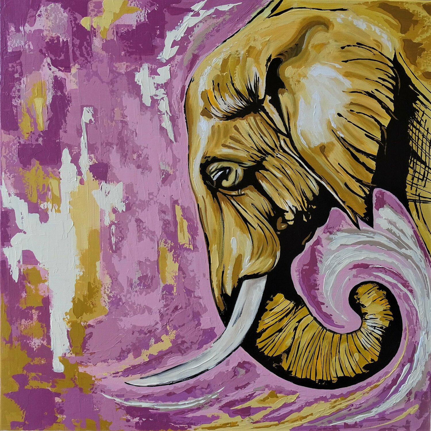 acrylic elephant painting