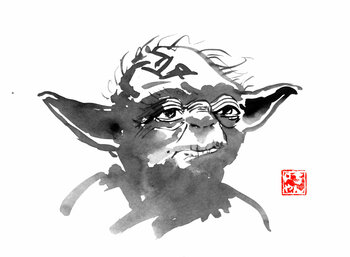 Baby Yoda By Pechane Sumie 19 Drawing India Ink On Paper Singulart