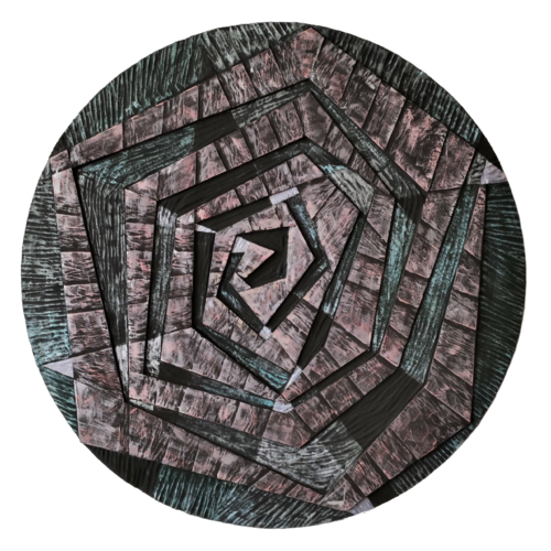 Round Wood Wall Decor Epsilon by Alex Lopatkin (2020) Sculpture