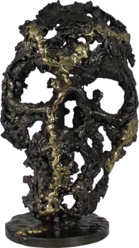 Crane Cl Sculpture Tete De Mort Acier Bronze Vanite Art Skull Artwork Steel Bronze By Philippe Buil Sculpture Bronze Steel Singulart