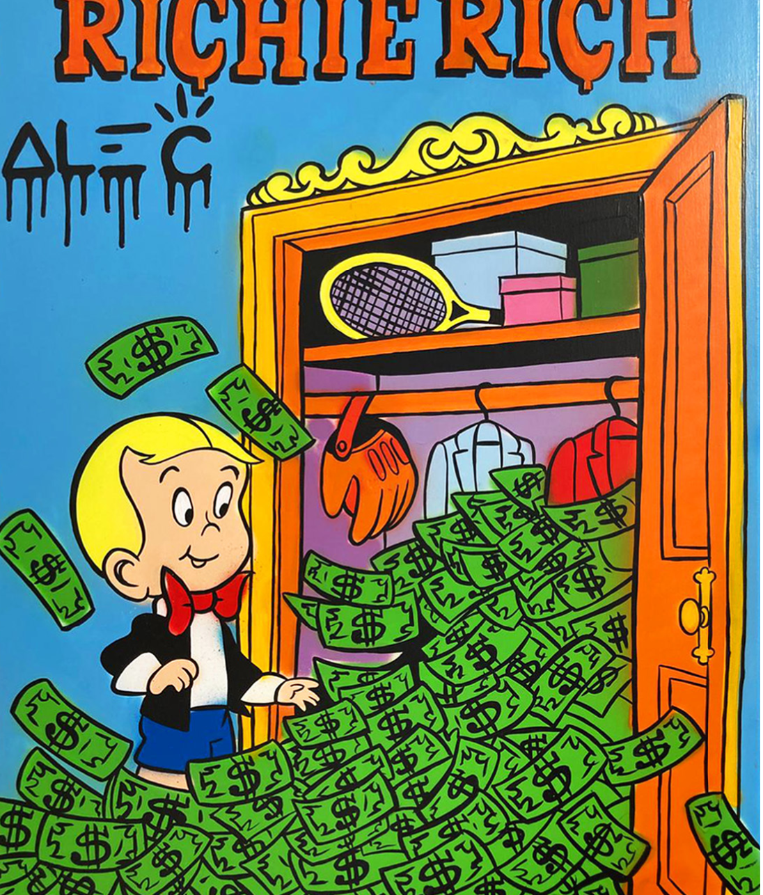 Ричи рич компания. Алек Монополия Richi. Alec Monopoly Richie Rich. Richie Rich Art. Граффити Алек Монополи.